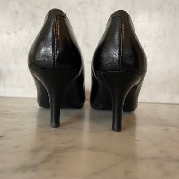 NINE WEST Elise Black 3" Smooth Nappa Leather Pointy Toe Pumps IOB - Picture 7 of 14